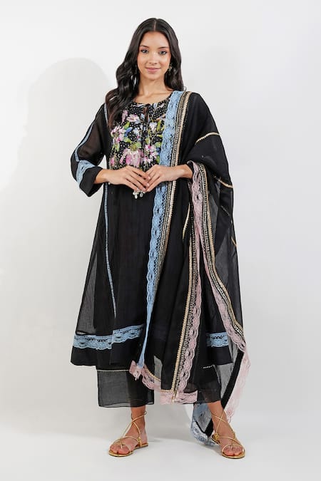 Devyani Mehrotra Summer Floral Print Panelled Kurta Set 