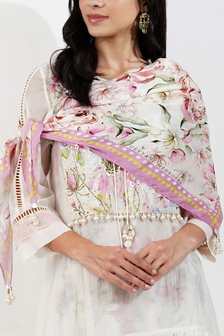 Devyani Mehrotra Vintage Floral Print Scarf 