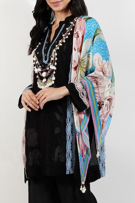 Devyani Mehrotra Vintage Flower Print Scarf 