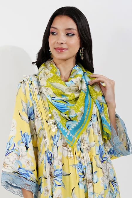 Devyani Mehrotra Floral Vintage Print Scarf 