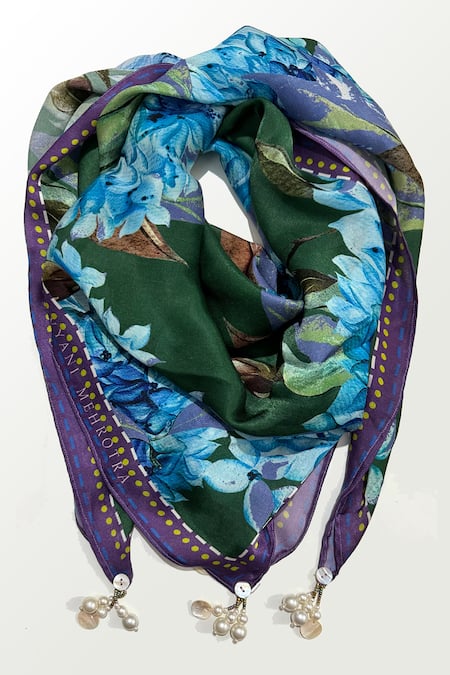 Devyani Mehrotra Hydrangea Print Scarf 