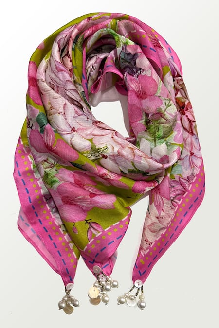 Devyani Mehrotra Hydrangea Print Scarf 