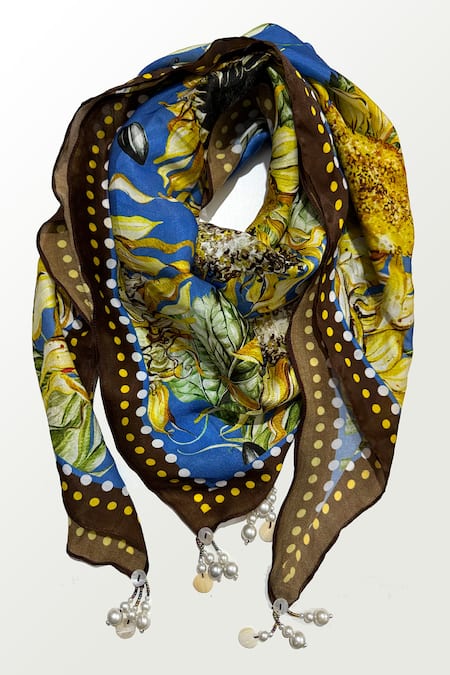 Devyani Mehrotra Sunflower Print Scarf 