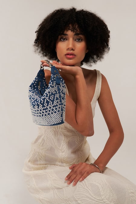 Shop_Etcetera_Blue Metal Embellished Pouch _Online_at_Aza_Fashions