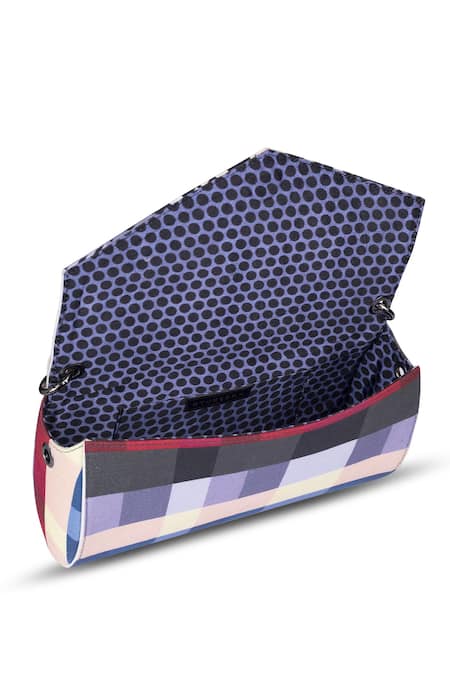 Shop_Etcetera_Multi Color Checkered Embellished Envelope Clutch _Online_at_Aza_Fashions