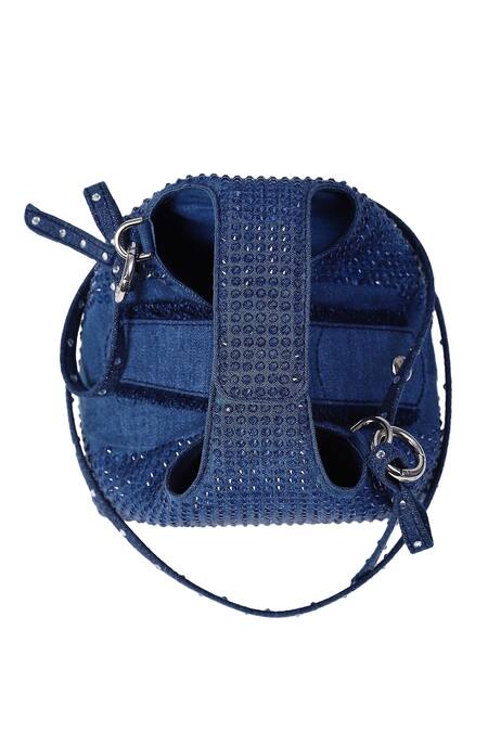 Shop_Etcetera_Blue Crystals Embellished Handbag 
