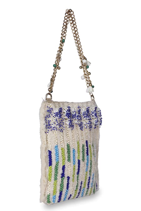 Buy_Etcetera_Off White Beads Embellished Cotton Tote Bag _Online_at_Aza_Fashions