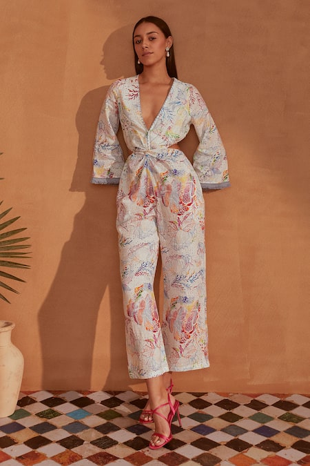 NOIB Ella Butterfly Effect Print Jumpsuit 