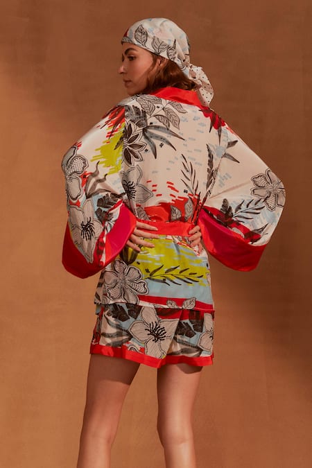 NOIB Thea Beach Splash Print Shorts 