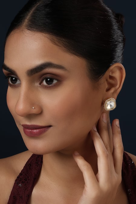 MINAKI Crystal Embellished Studs 