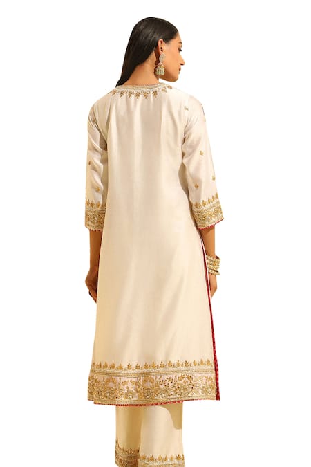 Buy Sheetal Batra Ivory , Chanderi, Organza Gota Patti, Shiza Kurta And Palazzo Set Online at Aza Fashions Buy_Sheetal Batra_Ivory , Chanderi, Organza Gota Patti, Shiza Kurta And Palazzo Set _Online_at_Aza_Fashions