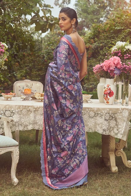 Kasturi Kundal Catherine Dampach Handloom Saree With Unstitched Blouse Piece 