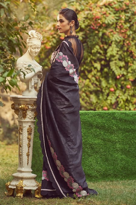 Kasturi Kundal Lady Jessica Meenakari Saree With Unstitched Blouse Piece 