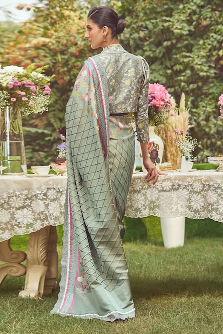 Kasturi Kundal Jane Eyre Handloom Saree With Unstitched Blouse Piece 