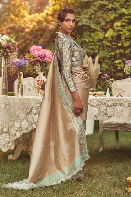 Kasturi Kundal Jane Austen Handloom Saree With Unstitched Blouse Piece 