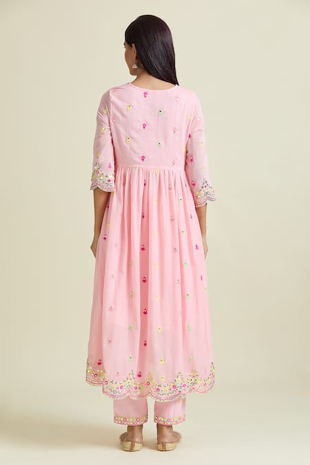 Samyukta Singhania Sequin Embroidered Anarkali & Pant Set 