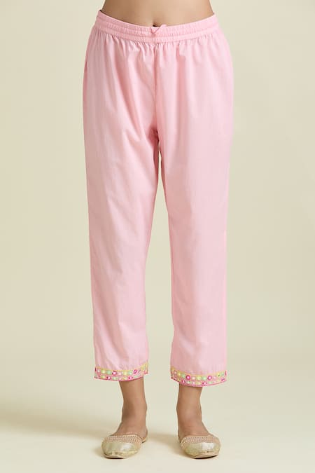 Buy Samyukta Singhania Peach Cotton Mirrors, Sequins V-neck Embroidered Anarkali And Pant Set Online at Aza Fashions Buy_Samyukta Singhania_Peach Cotton Mirrors, Sequins V-neck Embroidered Anarkali And Pant Set _Online_at_Aza_Fashions