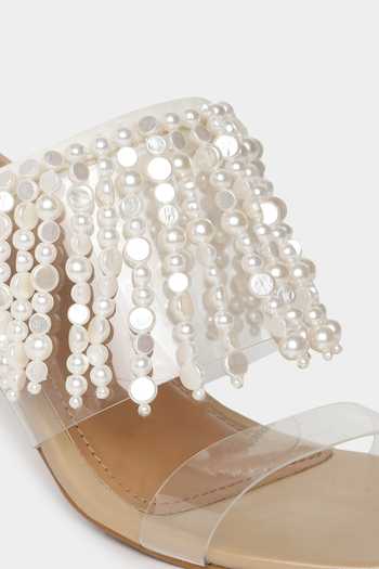 Shop_Aanchal Sayal_White Pearl Snowflake Embroidered Heels_Online_at_Aza_Fashions