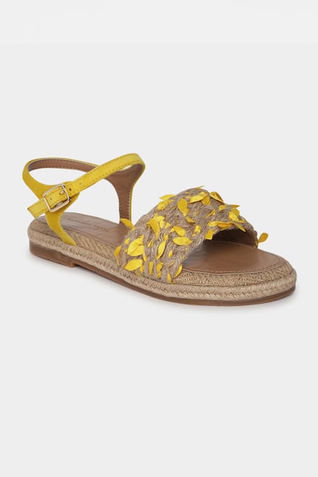 Aanchal Sayal Sunshine Petal Embroidered Flats 