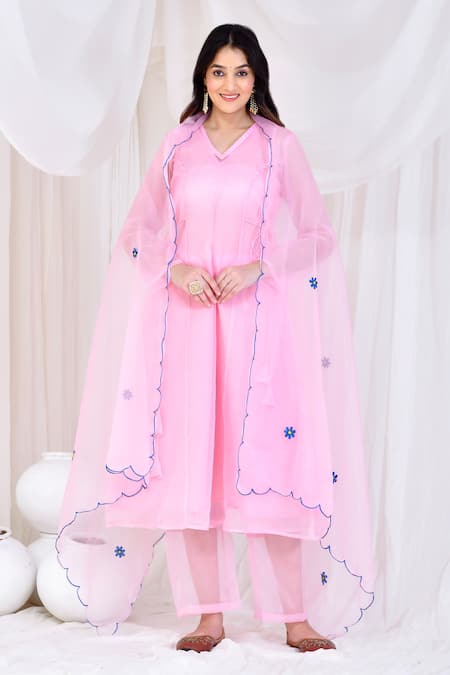 Bannhi Solid Kurta Palazzo Set 