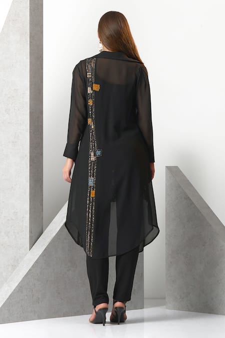 Eli Bitton Hand Embroidered Kurta Pant Set 