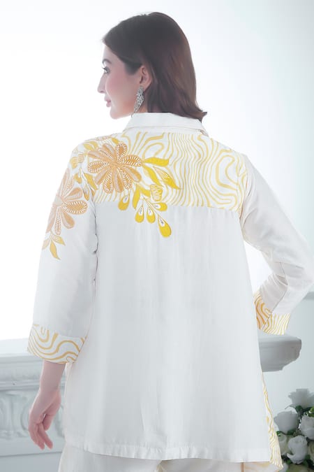 Sunita Nagi Blossom Applique & Swerve Print Tunic With Pant 
