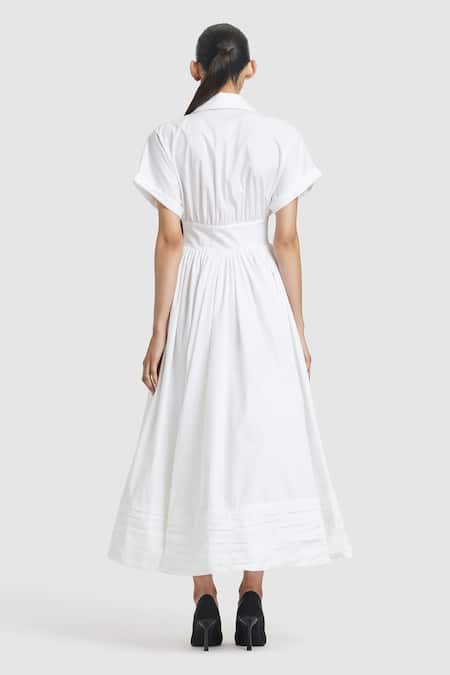 Gauri & Nainika Floral Sequin Gathered Midi Dress 