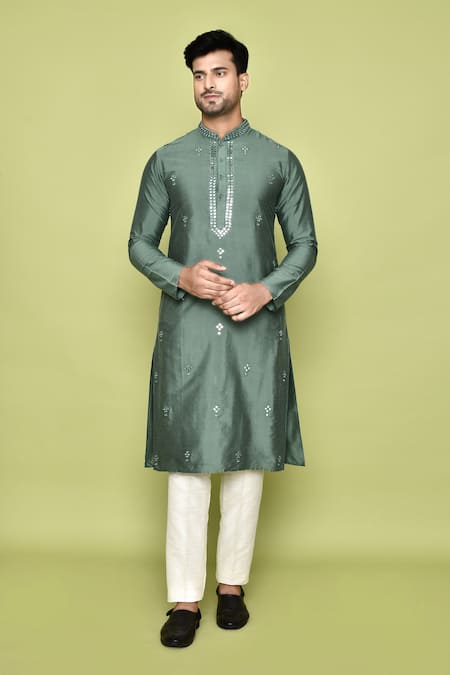 Arihant Rai Sinha Silk Embroidered Kurta With Pant 