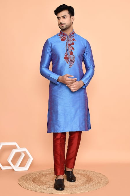 Arihant Rai Sinha Floral Embroidered Neck Kurta With Pant 