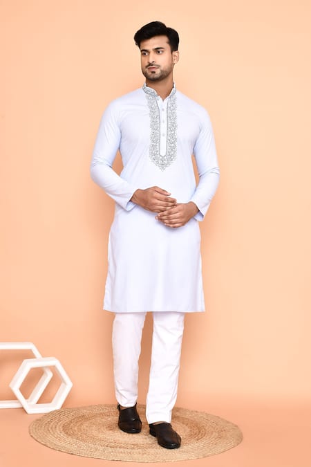 Arihant Rai Sinha Geometric Leaf Embroidered Kurta With Pant 