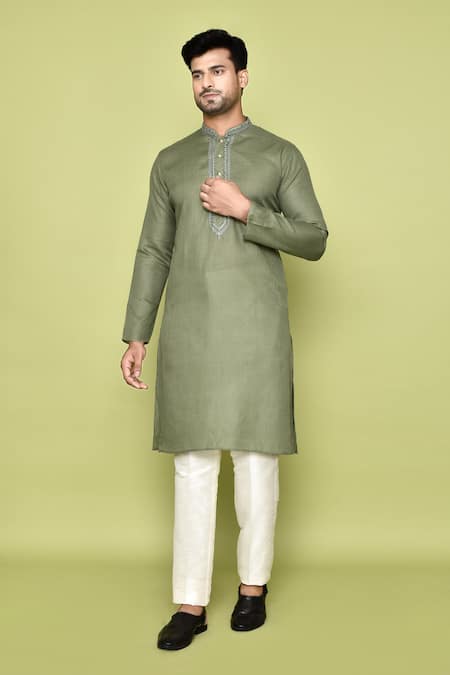 Arihant Rai Sinha Embroidered Neck Kurta With Pant 