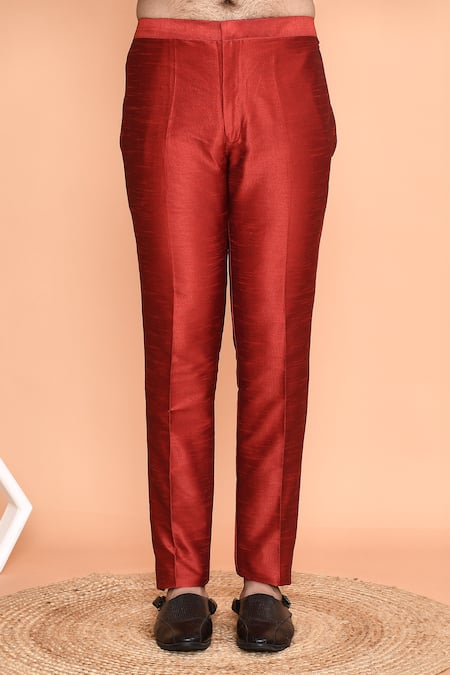 Buy_Arihant Rai Sinha_Black Denim, Silk Embroidery Thread Kurta With Pant 