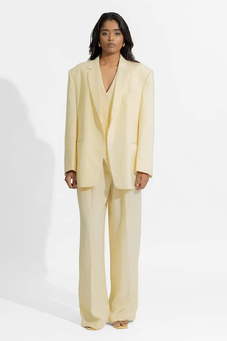 Deme by Gabriella Danielle Plain Blazer Pant Set 