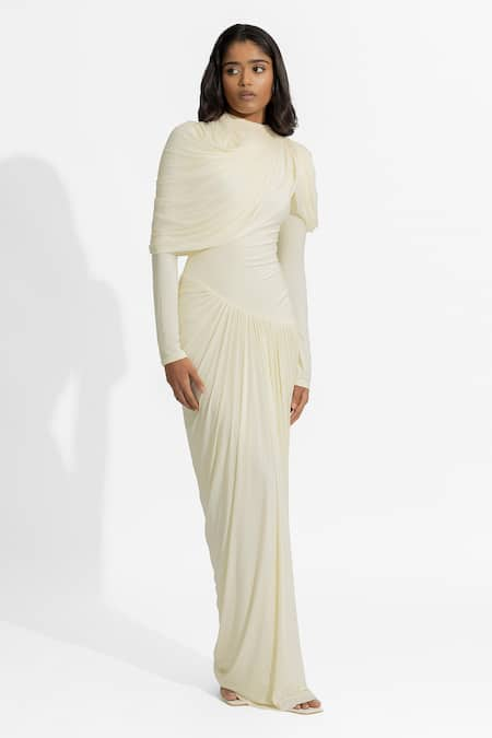 Deme by Gabriella Paulina Pleated Draped Dress 