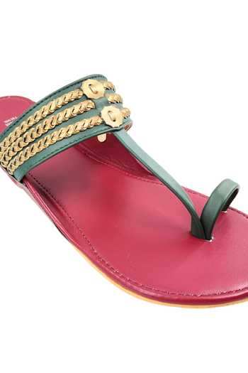 Shop The Madras Trunk Multicolor Haiku Ruhi Cut-out Pattern Kolhapuri Flats Online at Aza Fashions Shop_The Madras Trunk_Multicolor Haiku Ruhi Cut-out Pattern Kolhapuri Flats _Online_at_Aza_Fashions