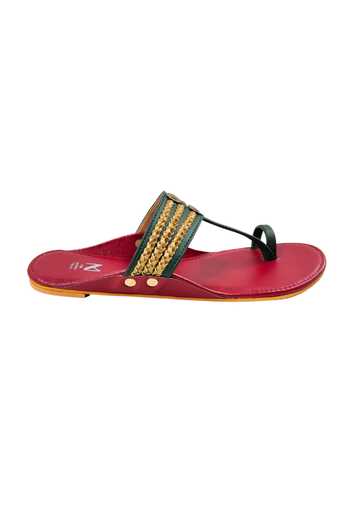Buy The Madras Trunk Multicolor Haiku Ruhi Cut-out Pattern Kolhapuri Flats Buy_The Madras Trunk_Multicolor Haiku Ruhi Cut-out Pattern Kolhapuri Flats