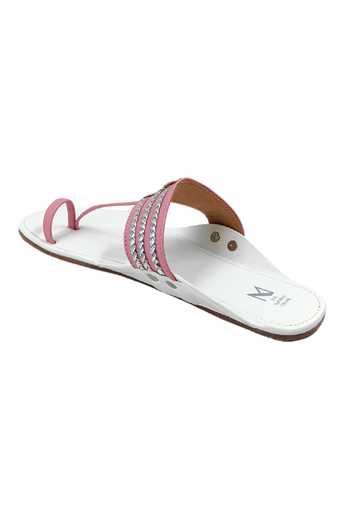 Buy The Madras Trunk Pink Plain Haiku Ruhi Cut-out Motifs Kolhapuri Flats Buy_The Madras Trunk_Pink Plain Haiku Ruhi Cut-out Motifs Kolhapuri Flats