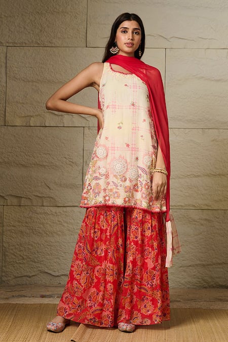 Saundh Prema Printed Kurta Sharara Set 