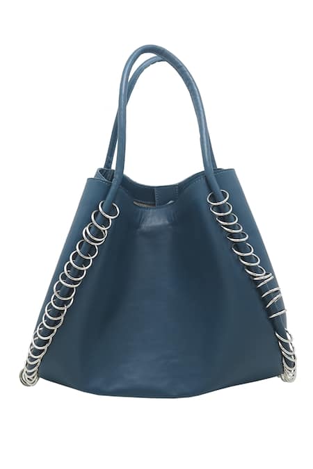 TROV Zoe Metal Ring Tote Bag With Wallet 