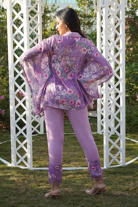 Monk & Mei By Sonia Anand Dahlia Floral Print Kaftan Pant Set 