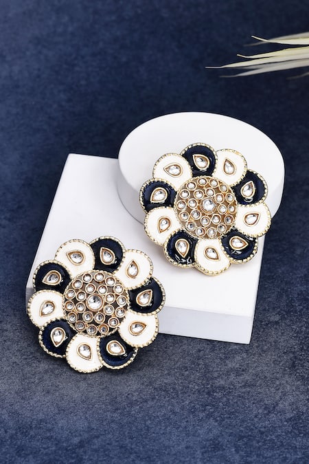 Nazaakat By Samara Singh Embellished Stud Earrings 