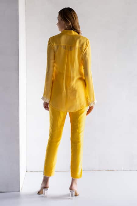 Bharat Adiani Thread Embroidered Shirt & Pant Set 