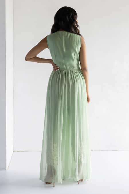 Bharat Adiani Floral Thread Embroidered Kurta With Pant 