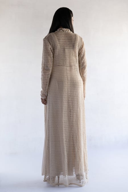 Bharat Adiani Crochet Palazzo Set & Jacket 