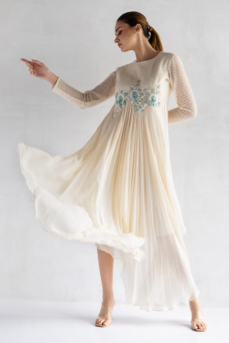 Bharat Adiani Floral Embroidered Tunic 