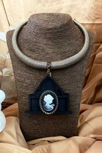 Shop Rejuvenate Jewels Multi Color Victoria Taj Shaped Choker at Aza Fashions Shop_Rejuvenate Jewels_Multi Color Victoria Taj Shaped Choker_at_Aza_Fashions