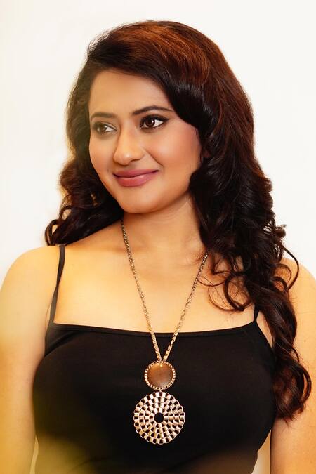 Rejuvenate Jewels_Silver Plated Geometric Carved Pendant Necklace _Online_at_Aza_Fashions