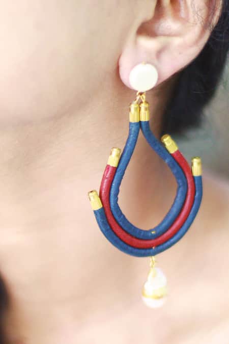 Rejuvenate Jewels Outreach Leather Cord Dangler Earrings 