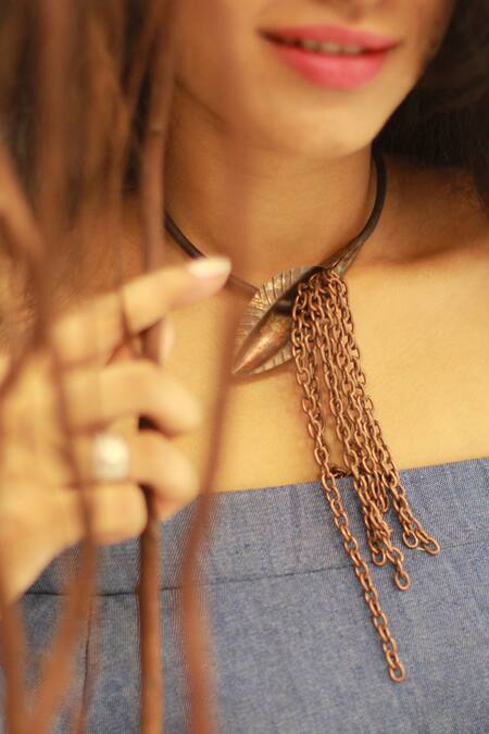 Rejuvenate Jewels_Brown Magical Rustic Necklace _Online_at_Aza_Fashions