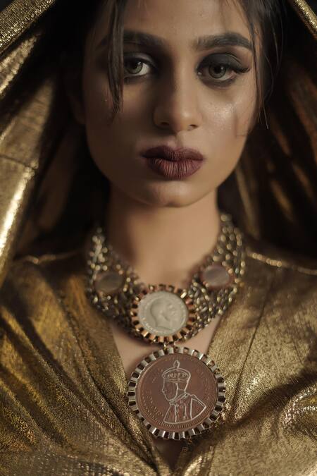 Rejuvenate Jewels_Brown Kings Protect Choker Necklace _at_Aza_Fashions